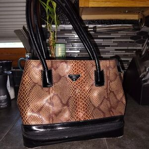 Prada Tan and Black Women's Tote